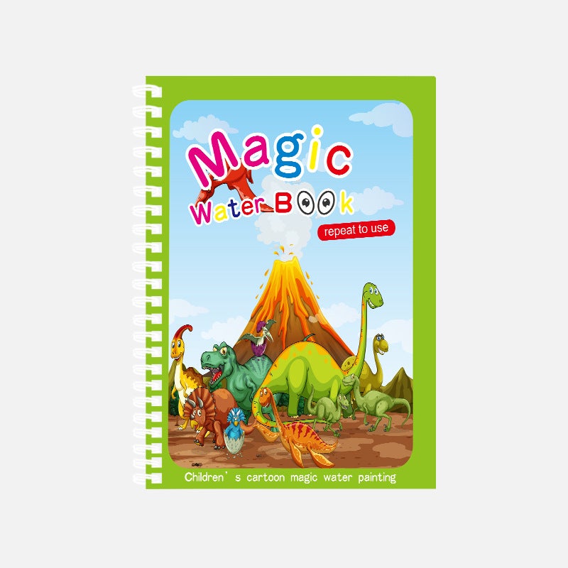 Magic Water Drawing Book for Kids Dinosaur World (send 1 special pen) 