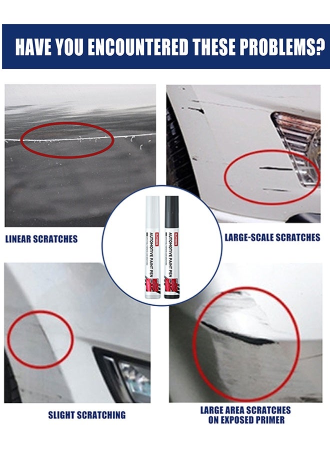 رايهونغ قلم طلاء السيارات - 3 قطع قلم إصلاح خدش السيارة الأبيض ، الطلاء الملمس للخدوش الطفيفة ، مزيل خدوش طلاء السيارات للمركبات - Image 2