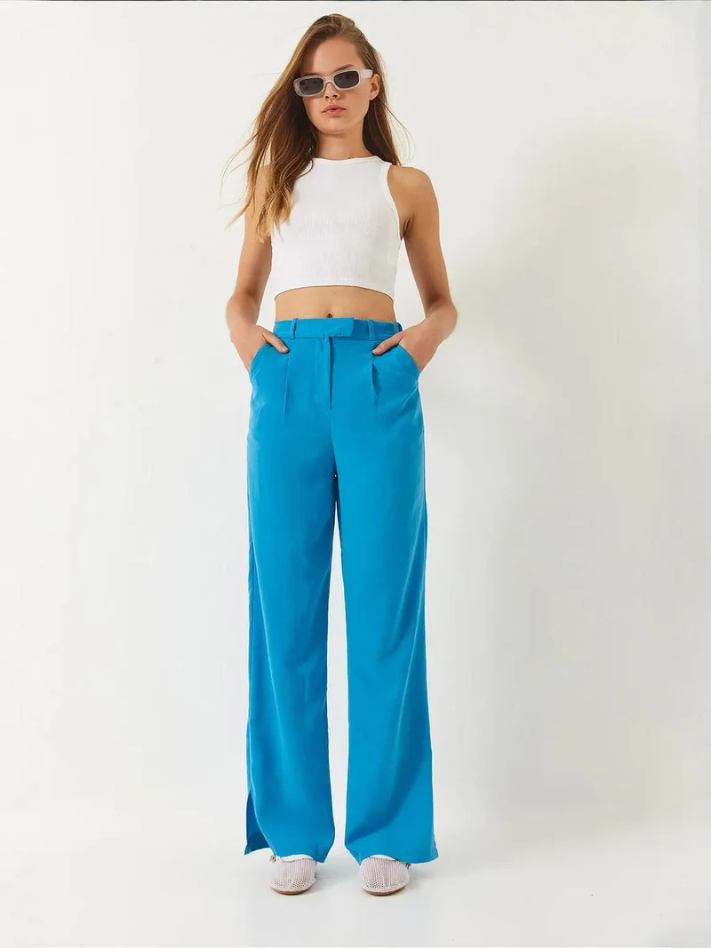 Bianco Lucci LUCCI Palazzo Pants with Pockets