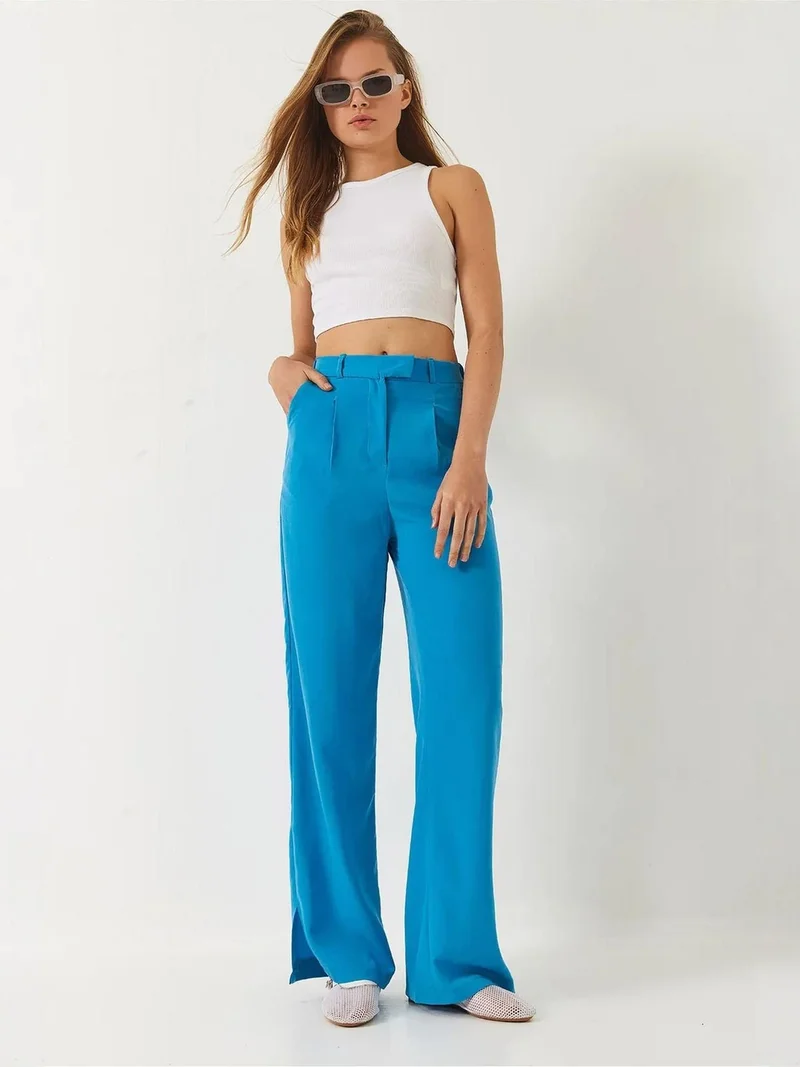 Bianco Lucci LUCCI Palazzo Pants with Pockets