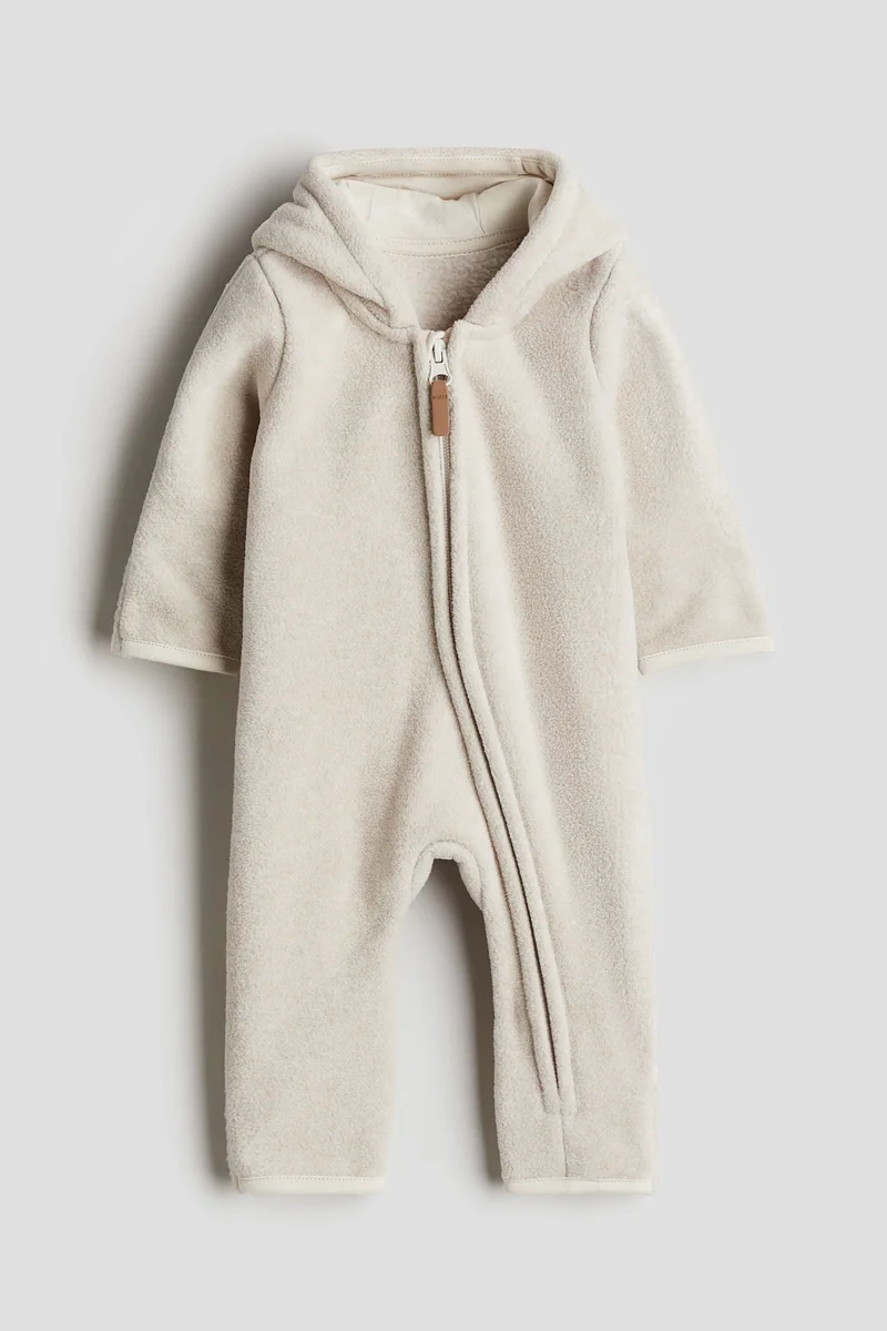 اتش اند ام Hooded fleece all-in-one suit