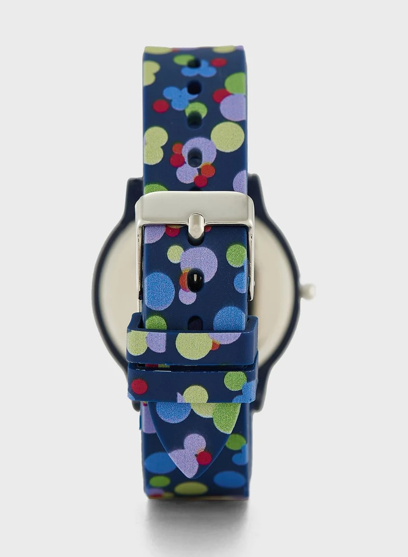 Ginger Confetti Print Silicon Strap Analogue Watch