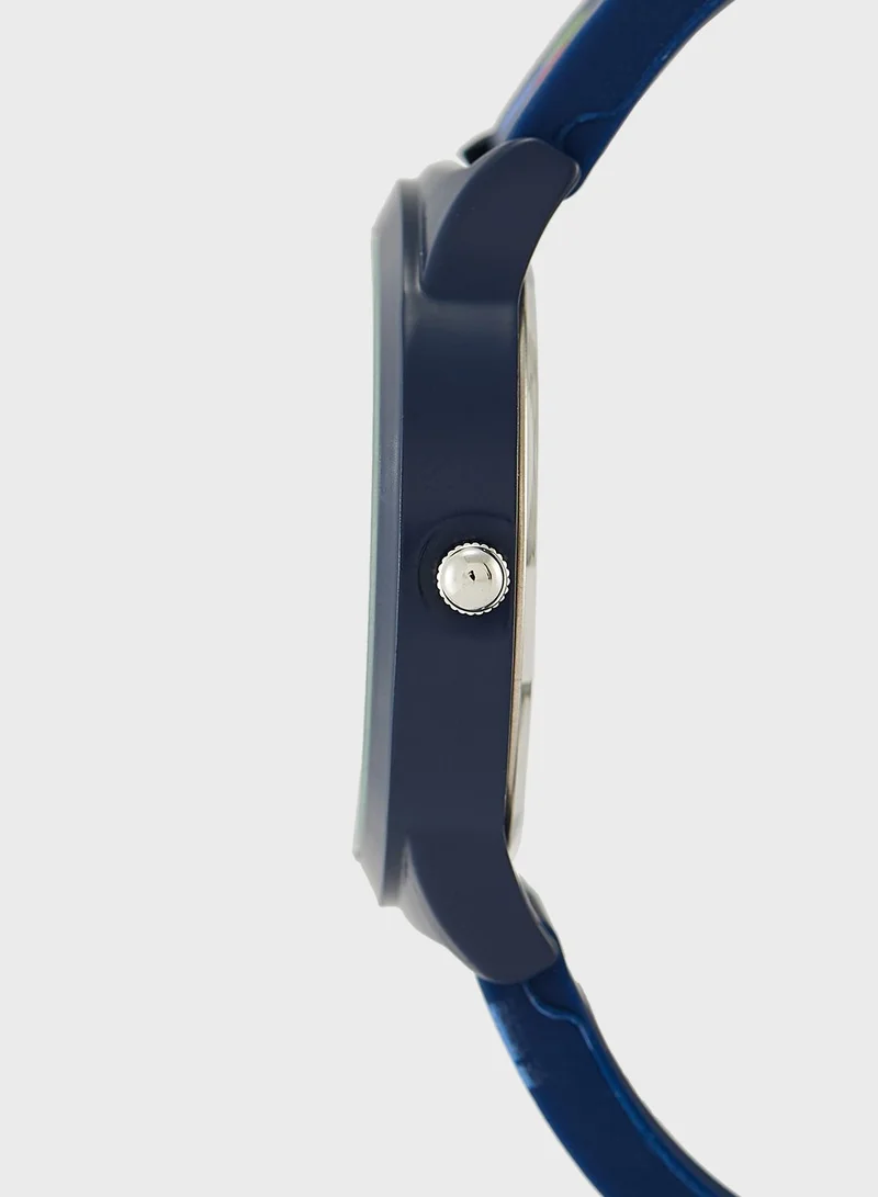 Ginger Confetti Print Silicon Strap Analogue Watch