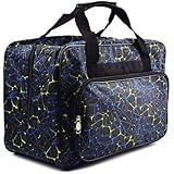 TLBTEK TLBTEK Black Sewing Machine Carrying Case,Universal Canvas Carry Tote Bag,Portable Padded Storage Dust Cover with  - Image 1