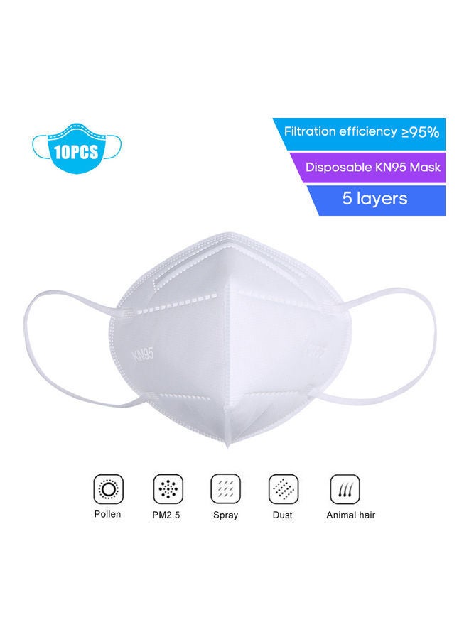 NIBEMINENT 10-Piece KN95 5 Layer Disposable Face Mask - Image 1