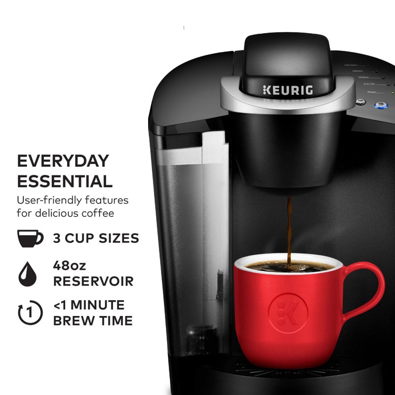 Keurig K-Classic Single Serve K-Cup Pod Coffee Maker, with 3 Brew Sizes, 48oz Removable Reservoir, Black - Image 2