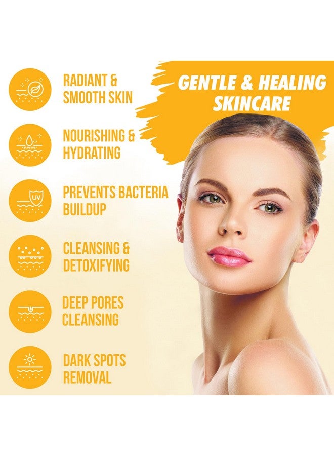 Herblov Turmeric Soap Bar For Face & Body - Natural Turmeric Skin Soap Wash For Dark Spots, Intimate Areas, Underarms - Turmeric Brightening Face Soap Cleanses Skin, Great For Acne, Scars - Image 5