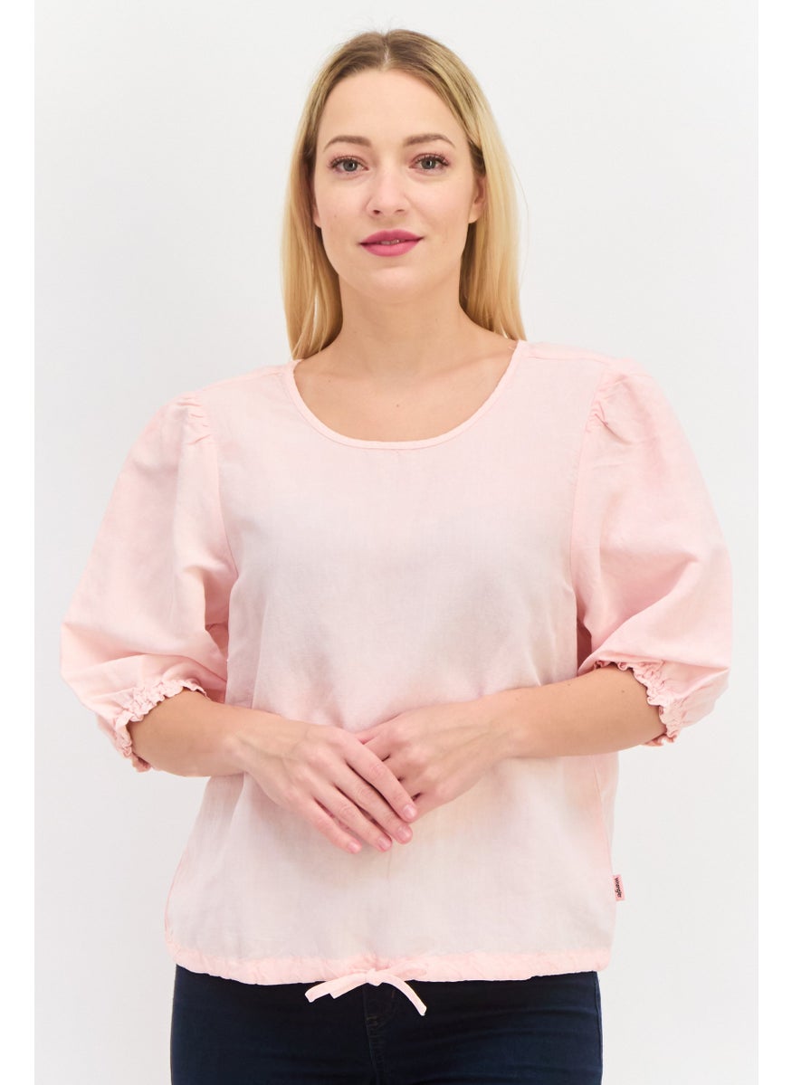 Women Round Neck Cap Sleeves Solid Top, Light Pink - pzsku/ZD8A91BCA6A1D29749D03Z/45/_/1737641897/b201e5e2-1e55-438e-ae87-2bbb860f2196