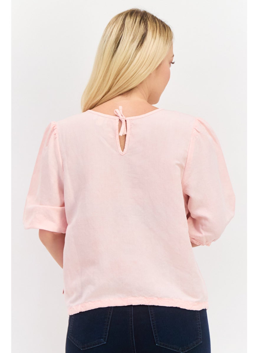 Women Round Neck Cap Sleeves Solid Top, Light Pink - pzsku/ZD8A91BCA6A1D29749D03Z/45/_/1737641901/d3e13c1f-4b97-4d5f-8641-bc2ee5d8d4bf