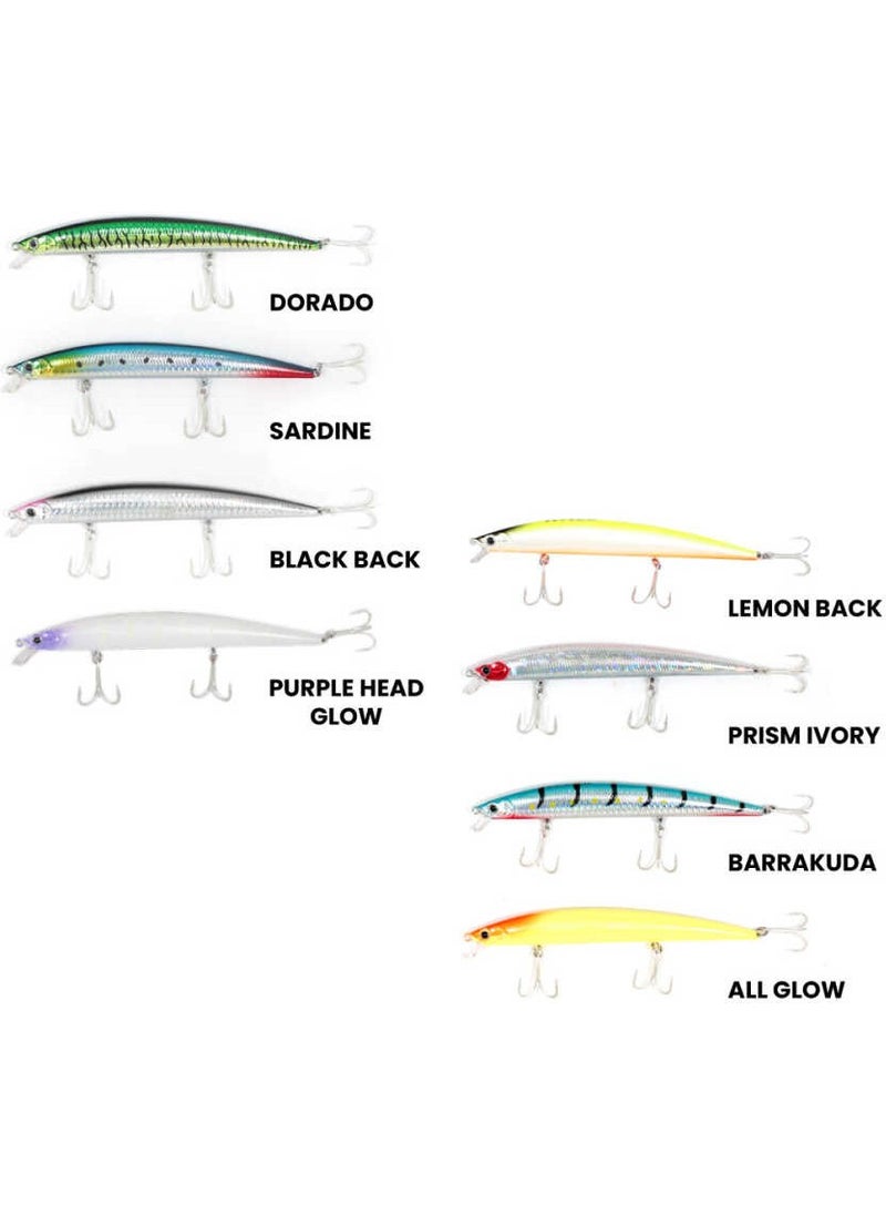 Ryuji - Bay Minnow Sinking 14.5cm, 24.5gr Barrakuda-Standard - Image 1