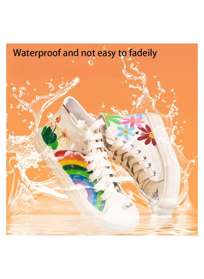 Deli مجموعة أقلام طلاء أكريليك مكونة من 12 قطعة متعددة الألوان - Image 4