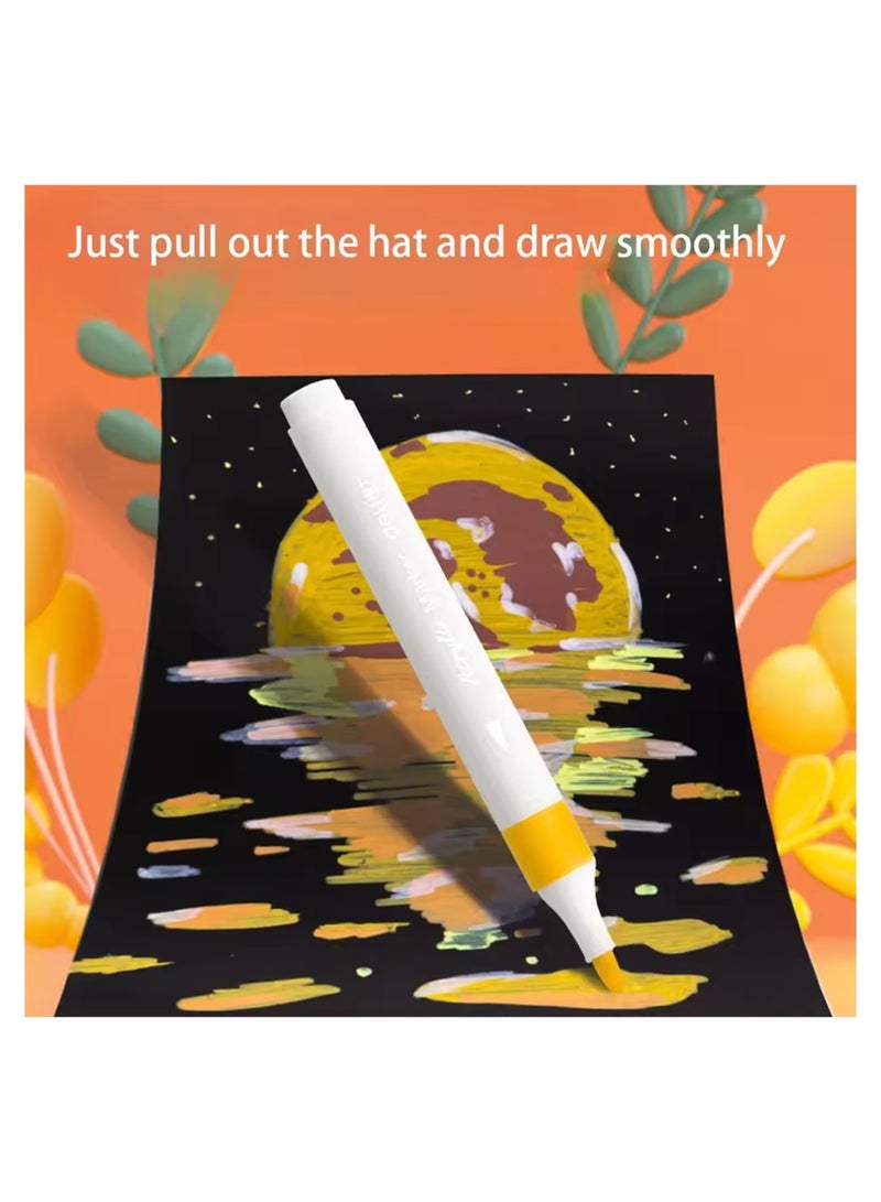 Deli مجموعة أقلام طلاء أكريليك مكونة من 12 قطعة متعددة الألوان - Image 5