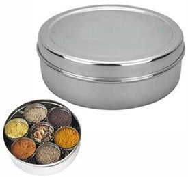YADNESH Stainless Steel Masala Dabba Spice Box Spice Containers Masala Dabba 7 Compartments  Indian Spice Box  Kitchen Spice Box  Spice Box Masala Dabba - Masala Box Spice Storage Containers  Storage Masala - Image 2