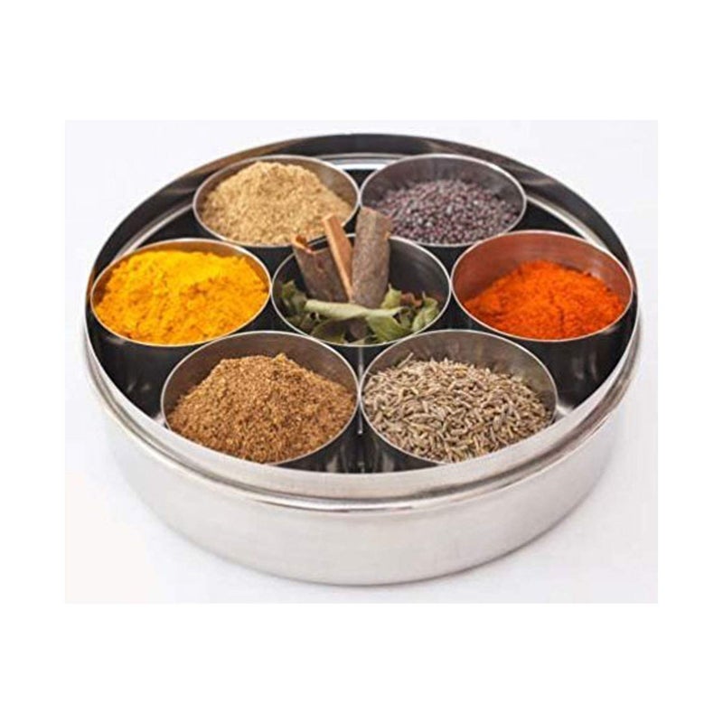 YADNESH Stainless Steel Masala Dabba Spice Box Spice Containers Masala Dabba 7 Compartments  Indian Spice Box  Kitchen Spice Box  Spice Box Masala Dabba - Masala Box Spice Storage Containers  Storage Masala - Image 5