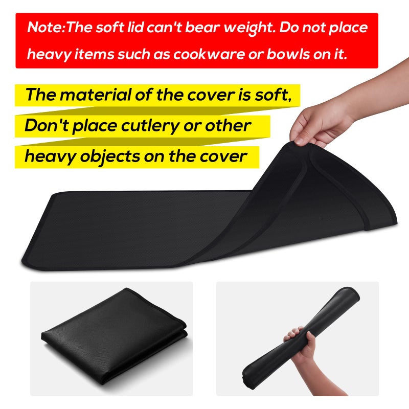 FLASLD Soft Gas Stove Burner Cover Fabric Mat, 29.5Ã—21 Inches Foldable Easy Clean Gas Stove Protector, Anti Dust Stove Covers, Washable Stove Guard Top Protector - Image 2