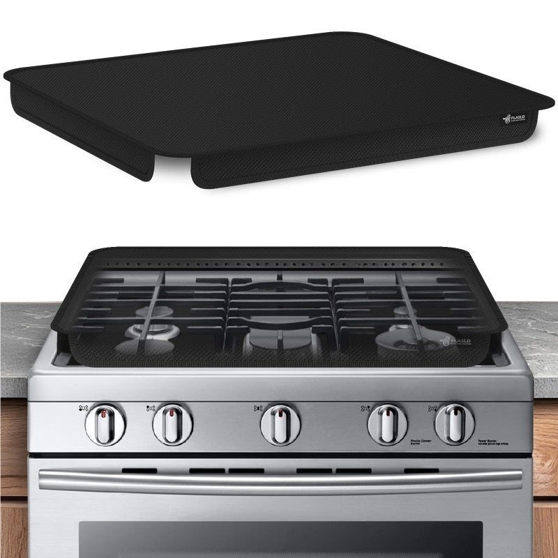 FLASLD Soft Gas Stove Burner Cover Fabric Mat, 29.5Ã—21 Inches Foldable Easy Clean Gas Stove Protector, Anti Dust Stove Covers, Washable Stove Guard Top Protector - Image 1