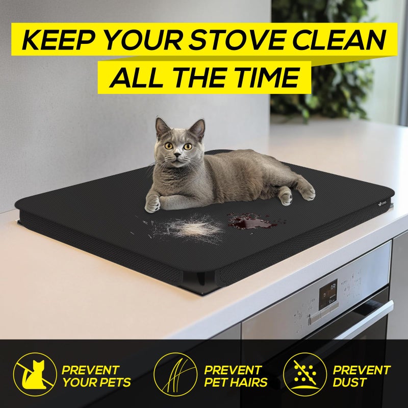 FLASLD Soft Gas Stove Burner Cover Fabric Mat, 29.5Ã—21 Inches Foldable Easy Clean Gas Stove Protector, Anti Dust Stove Covers, Washable Stove Guard Top Protector - Image 5