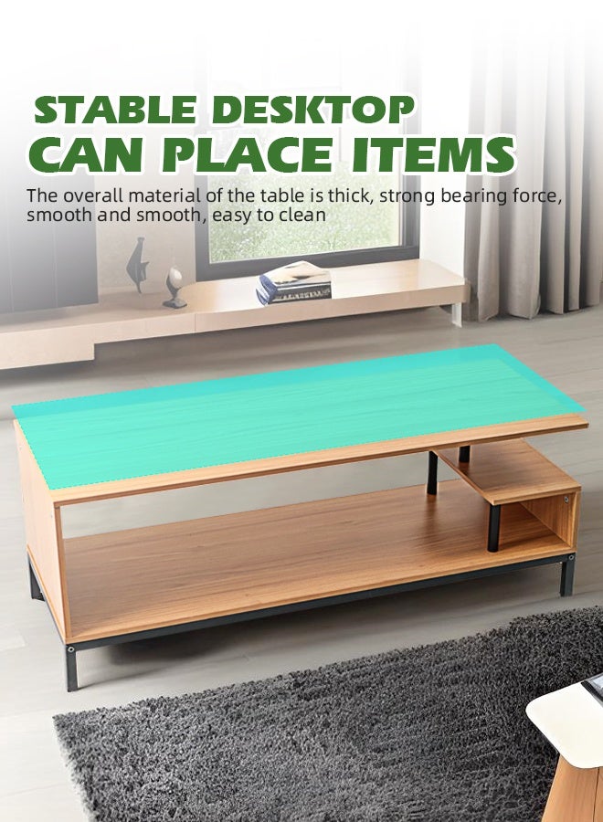 مساحة عمار طاولة وسط غرفة المعيشة، خزانة تلفاز، طاولة أريكة خشبية مستطيلة، طاولة قهوة من طبقتين مع رف تخزين مفتوح - 106*39.5*40 - Image 5