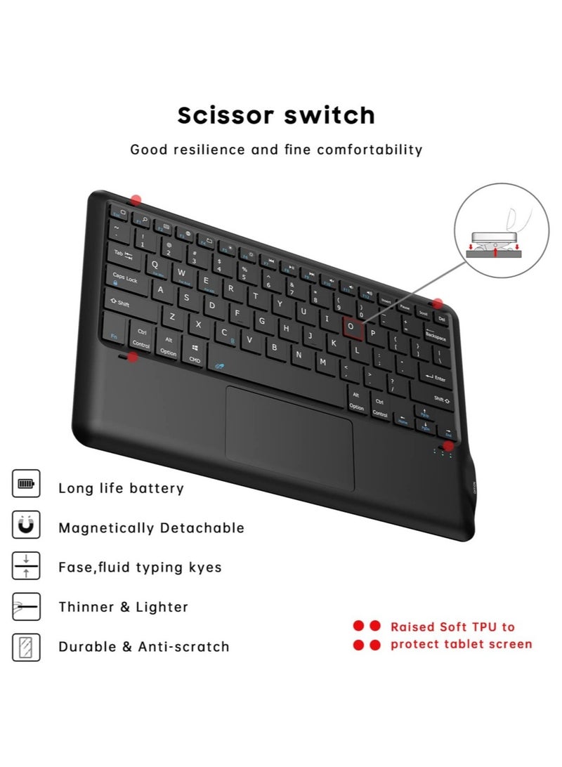 إلترازون Detachable Wireless Keyboard Case with Touchpad for Samsung Galaxy Tab S7 FE/S7 Plus/S8 Plus 12.4 inch - Includes S Pen Holder - Image 4