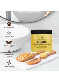 Botanic Hearth Keratin Hair Mask Biotin Collagen & Coconut Oil For Dry Damaged Treated Hair Restore Repair Smoothing Conditioning & Strengthen All Hair Types For Men & Women 16 Oz  - Image 5