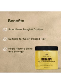 Botanic Hearth Keratin Hair Mask Biotin Collagen & Coconut Oil For Dry Damaged Treated Hair Restore Repair Smoothing Conditioning & Strengthen All Hair Types For Men & Women 16 Oz  - Image 3