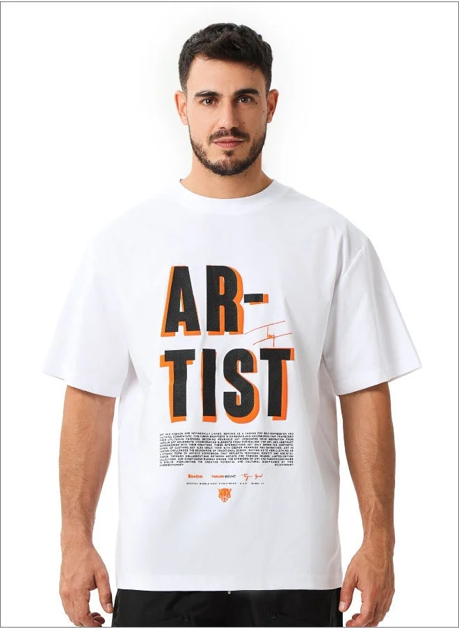 فريق تنجيم TANJIM SQUAD - ARTIST T-SHIRT WHITE