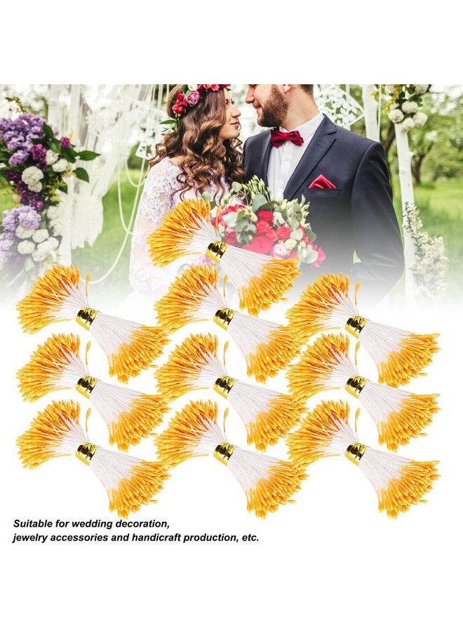GLOGLOW 900Pcs Flower Stamen Pearl Stamen Pistil Artificial Bouquet Double End Mini Artificial Flower Stamen Making Diy Stamen Flower(1Mm) - Image 5