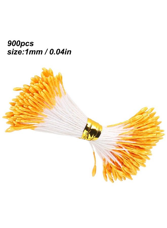 GLOGLOW 900Pcs Flower Stamen Pearl Stamen Pistil Artificial Bouquet Double End Mini Artificial Flower Stamen Making Diy Stamen Flower(1Mm) - Image 3