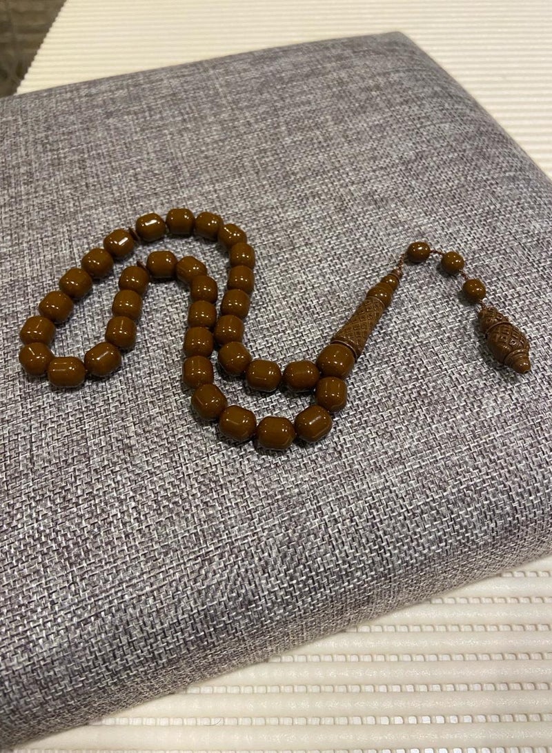 سبحة رجالية من الفاتوران عدد الخرز 33 ومقاس الخرز 10mm*11.5mm - Image 5