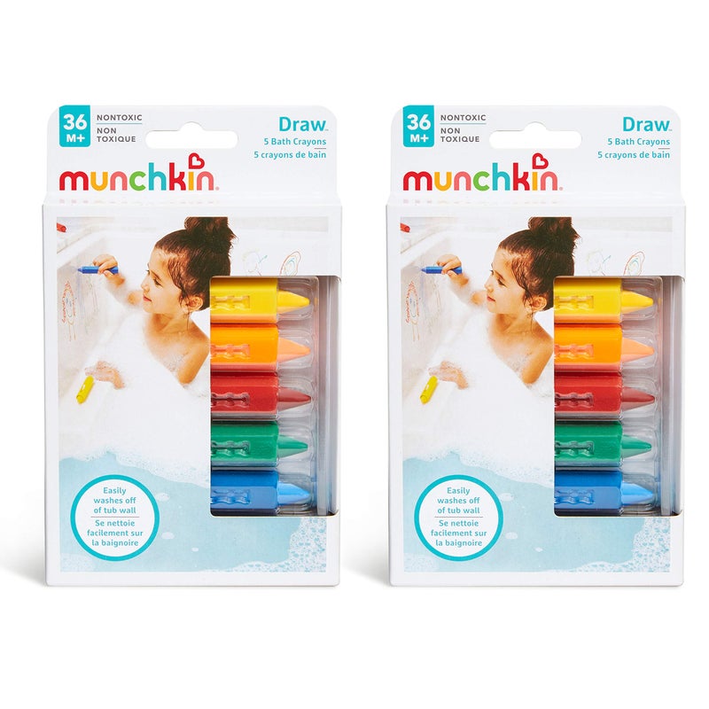 Munchkin Draw Bath Crayons Toddler Bath Toys, Non-Toxic and Washable, Fun Gift for Kids 36 Months and Up, 10 Count - Image 4