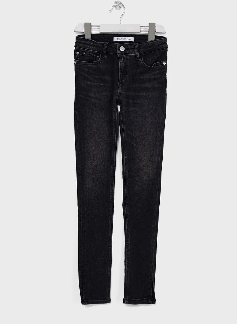 Calvin Klein Jeans Kids Mid Wash Skinny Jeans