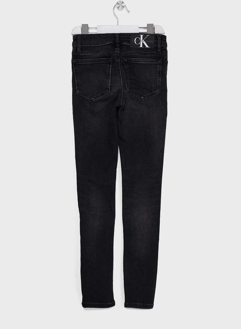 Calvin Klein Jeans Kids Mid Wash Skinny Jeans