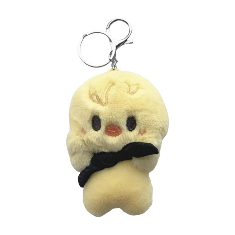 Kpop Plush Keychain: 15*5*5cm Yellow Sturdy Metal Clasp - Pocket-Sized 3 Inches Exquisite Embroidery for Stray Kids Fans, STAYs - Image 1