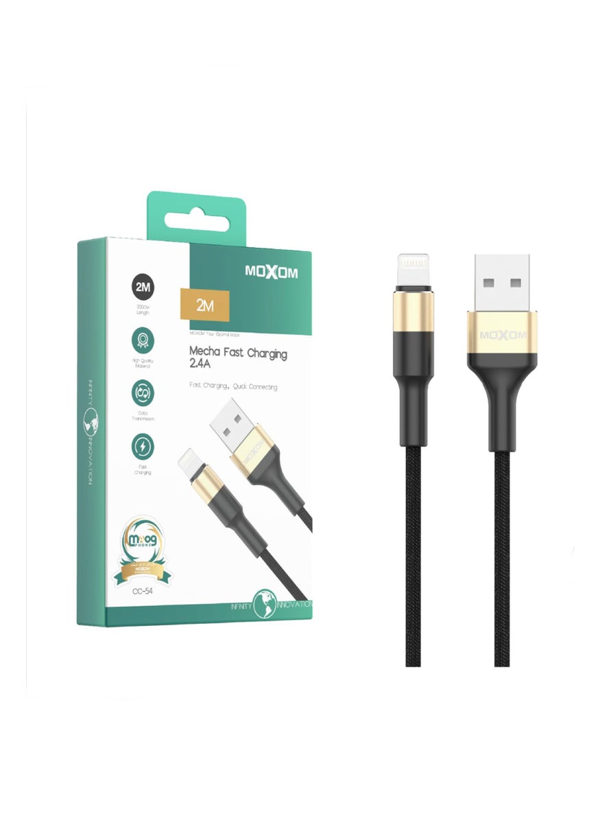MOXOM CC54 2m Mecha Fast Charging Cable, Gold 