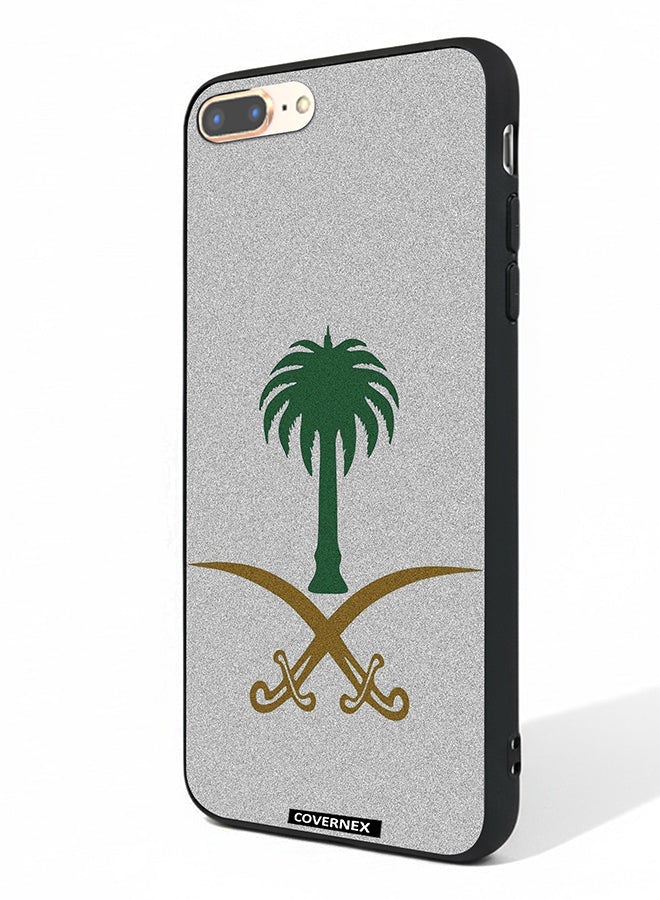 Covernex Apple iPhone 8 Plus Protective Case Cover Printed Featuring Saudi Arabian National Emblem - Image 1