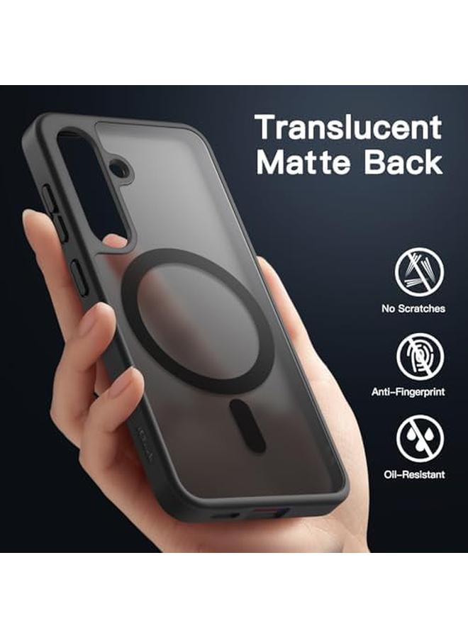 Jetech Magnetic Case For Samsung Galaxy S24 5G Compatible With Magsafe Translucent Matte Back Shockproof Phone Cover Black - Image 5