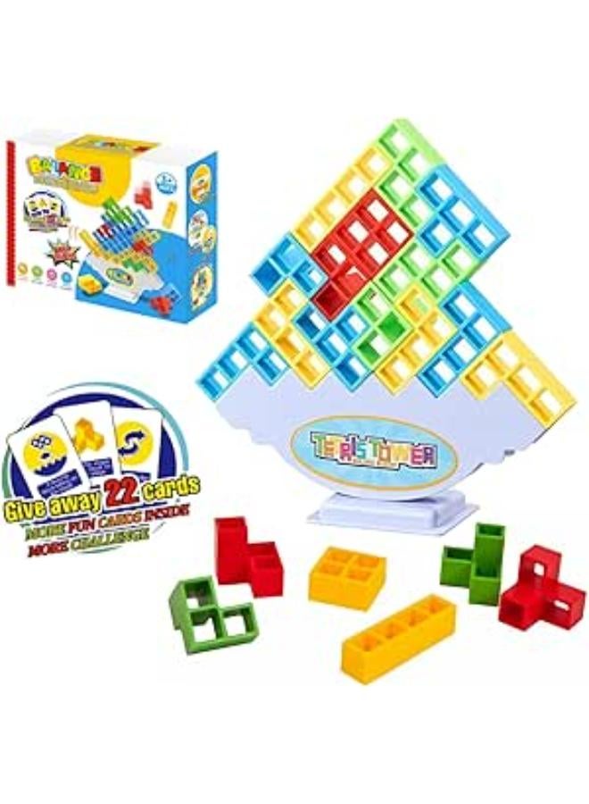 برج ياسير تيترا، ألعاب تتريس، لعبة توازن للأطفال، أرجوحة تكديس عالية، مكعبات بناء، ألعاب تعليمية، 32 مكعبًا