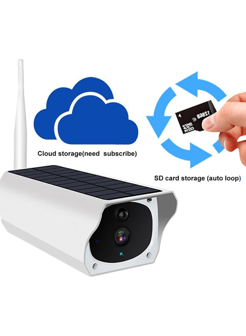 AROAQ Solar Security Cameras Wireless Outdoor 1080p HD Wireless Solar Wifi Camera Smart Home Security Surveillance Outdoor Camera CCTV Video Monitor Motion Detection IP Cam For Security (With 128GB Card) - Image 1