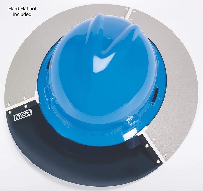 MSA 697410 V-Gard Sun Shield - Standard V-Gard Hat/Full Brim Attachment, Polyurethane Brim Extender, Smoke-Tinted Lexan, Added Sun & Heat Protection, Reusable & Replaceable Hard Hat Accessory - Image 2