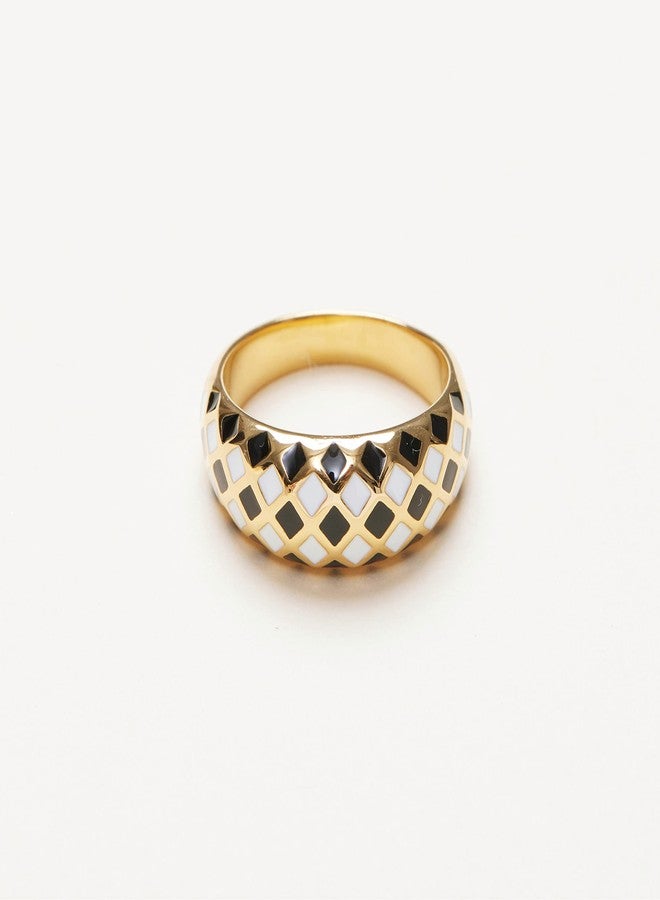 Shapes Studio Checker Dome Ring. Women Checker Ring (7) - Image 2