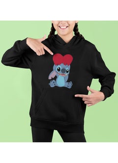 Lovely Little Stitch Black Hoodie