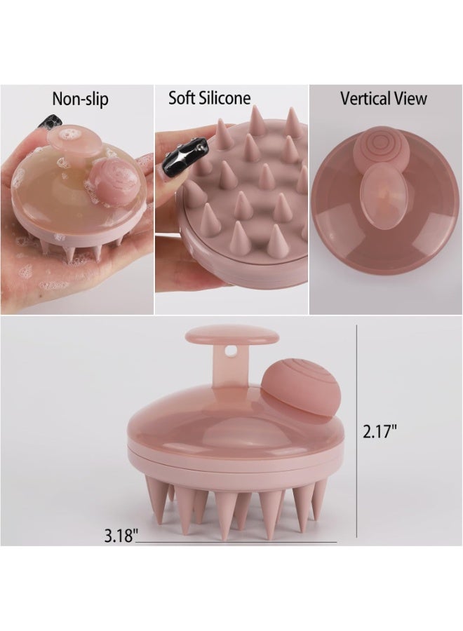 Loquat 【Hair Scalp Scrubber Shampoo Brush with Dispenser】– Silicone Scalp Massager  Exfoliating Brush for Deep Cleansing, Dandruff Removal  Hair Growth – Long-Nail Friendly Shower Tool for All Hair Types ( - Image 5
