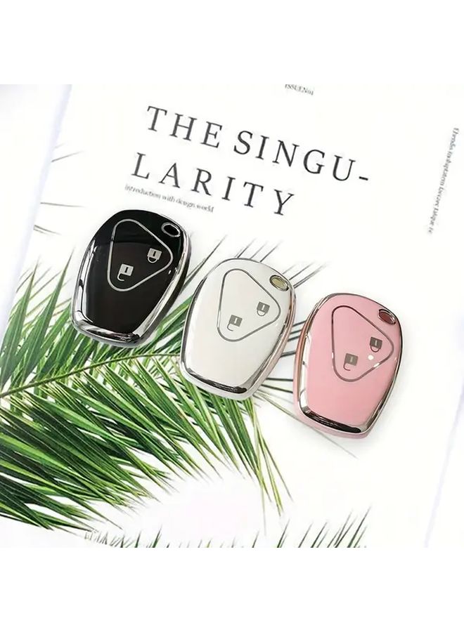 Black TPU Car Key Case Shockproof Scratch Resistant Anti Slip Grip Modern Design - Image 2