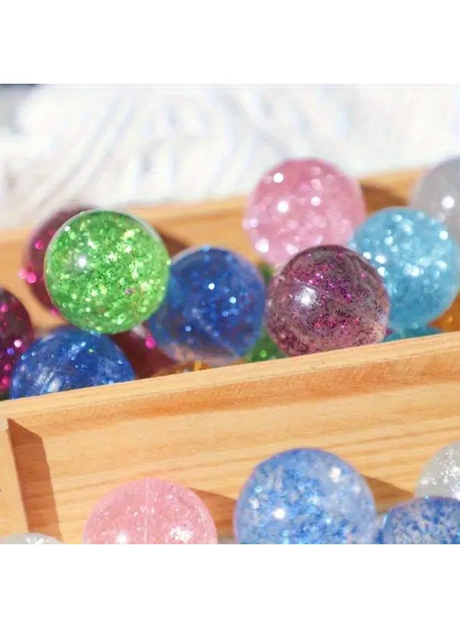 16Pcs Glitter Jumping Balls For Kids Party Favors Pinata Fillers And Outdoor Games - Image 5