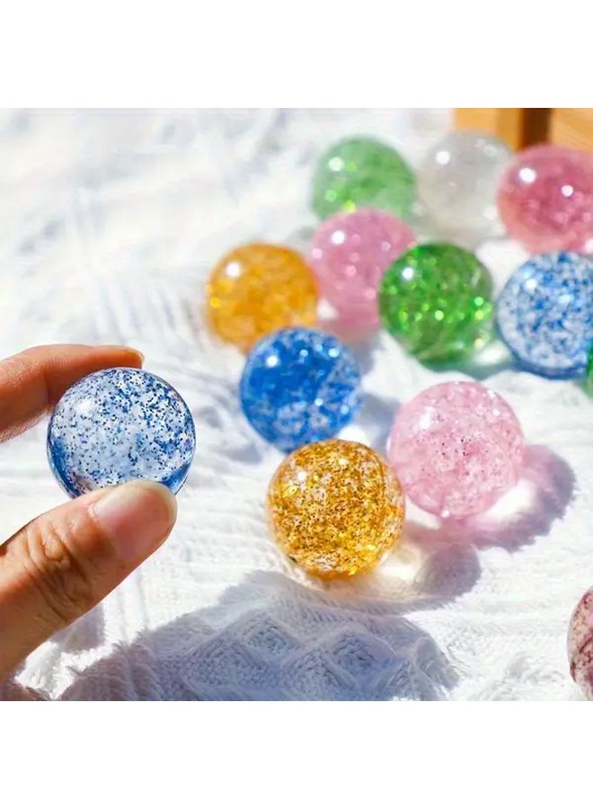 16Pcs Glitter Jumping Balls For Kids Party Favors Pinata Fillers And Outdoor Games - Image 4