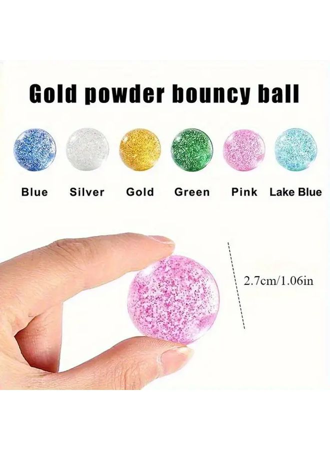 16Pcs Glitter Jumping Balls For Kids Party Favors Pinata Fillers And Outdoor Games - Image 2