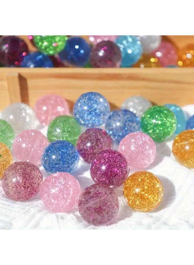 16Pcs Glitter Jumping Balls For Kids Party Favors Pinata Fillers And Outdoor Games - Image 3