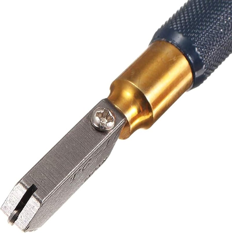 TC 17 Straight Head Glass Cutter Anti Slip Metal Handle Hand Tool - Image 4