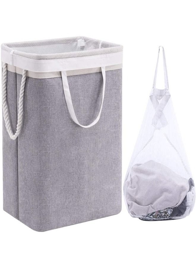 MTL Large Folding Laundry Basket with Handles Oxford Cloth Waterproof Dirty Clothes - Image 1