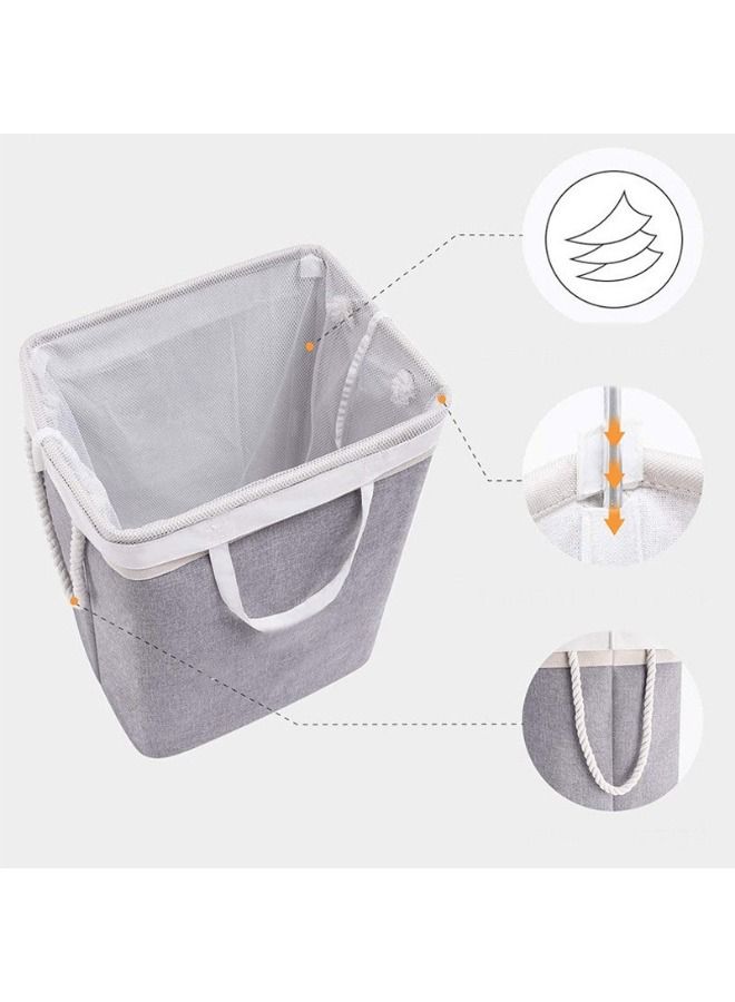 MTL Large Folding Laundry Basket with Handles Oxford Cloth Waterproof Dirty Clothes - Image 5